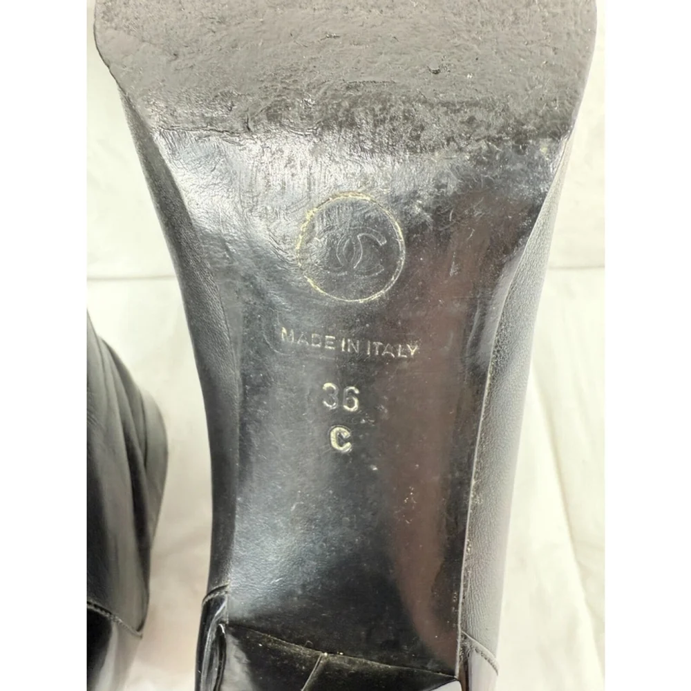 CHANEL Boots Leather Authentic size 6 - Picture 6 of 16